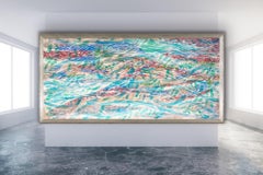 Peinture abstraite de fleurs d'eau