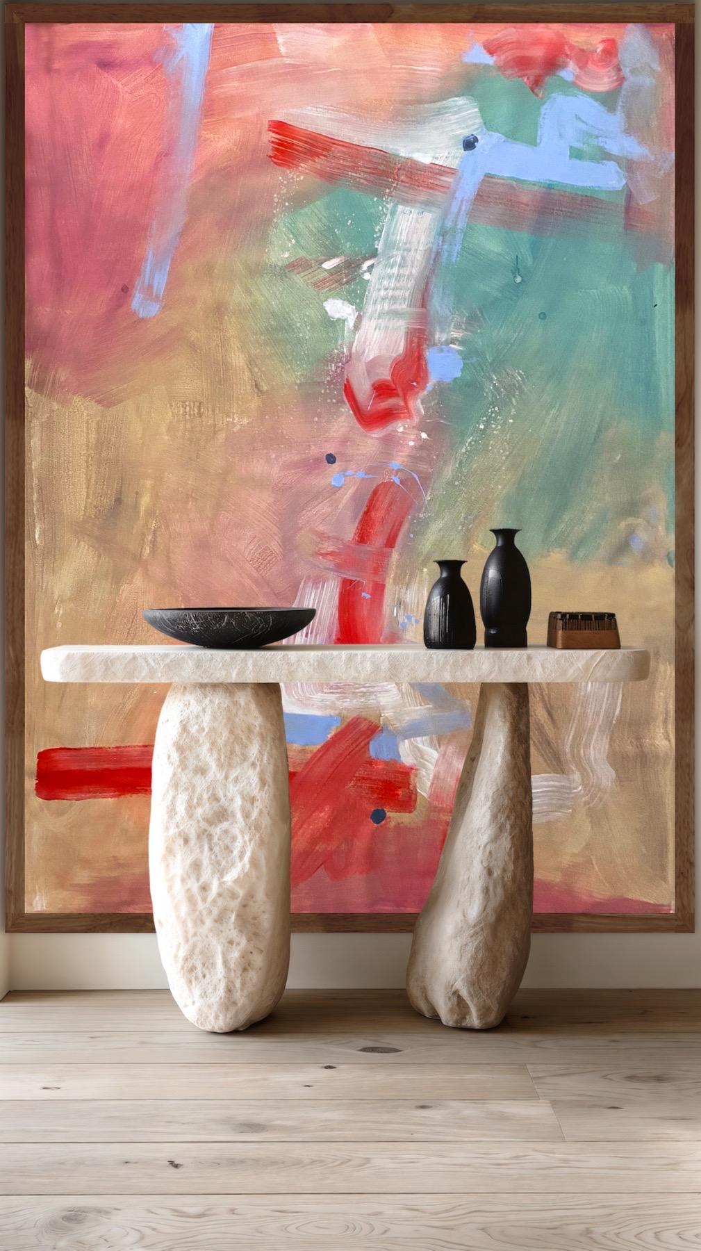 Che cos'è un giovane? - Abstract Painting Beige di Katarina Joys