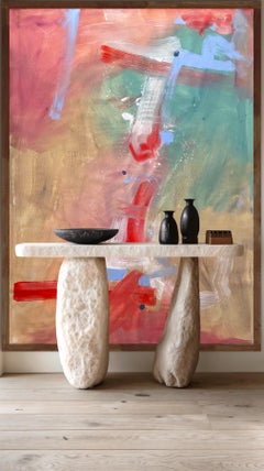 Peinture abstraite rouge
