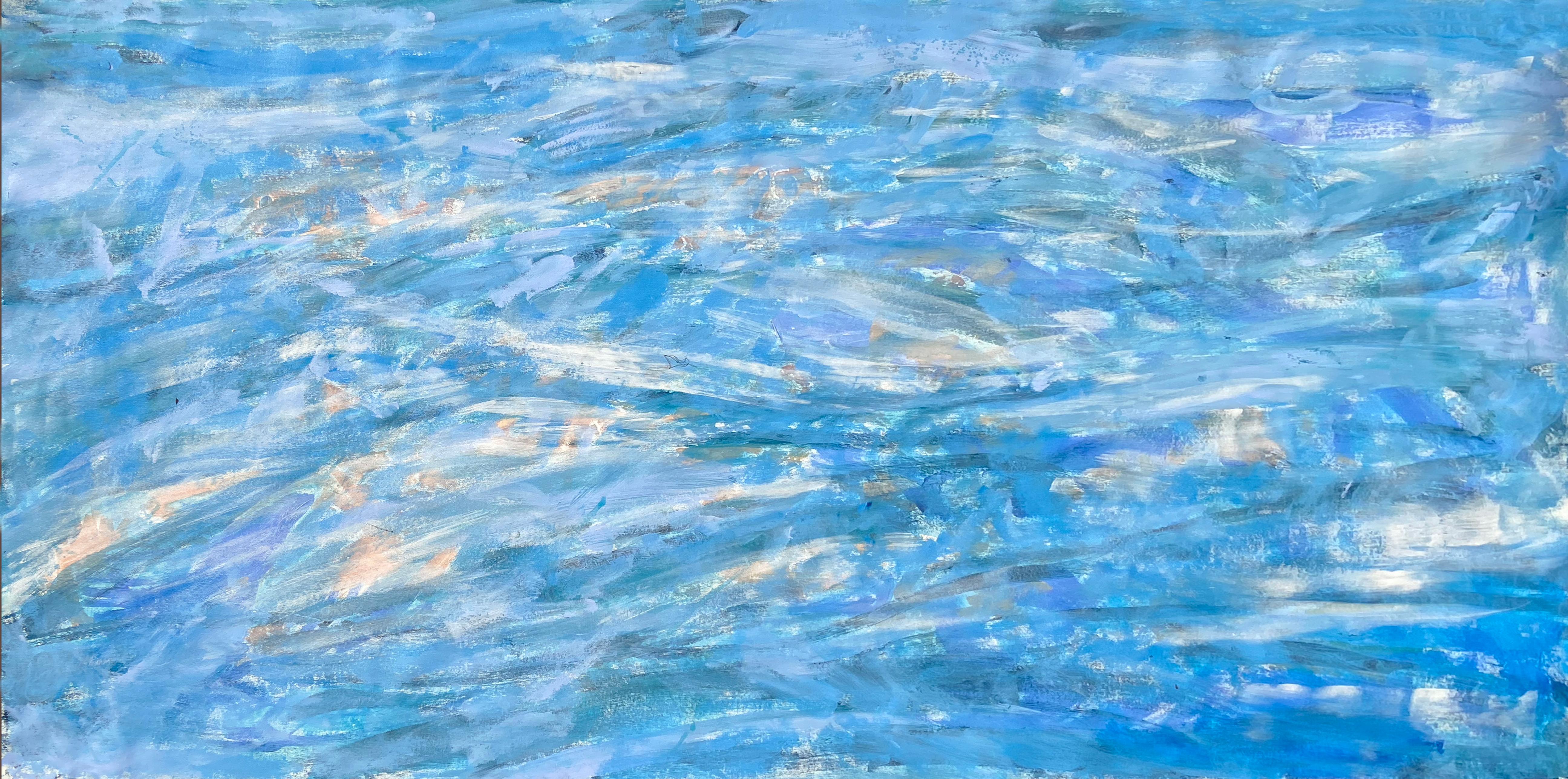 Sain - Gris Landscape Painting par Katarina Joys