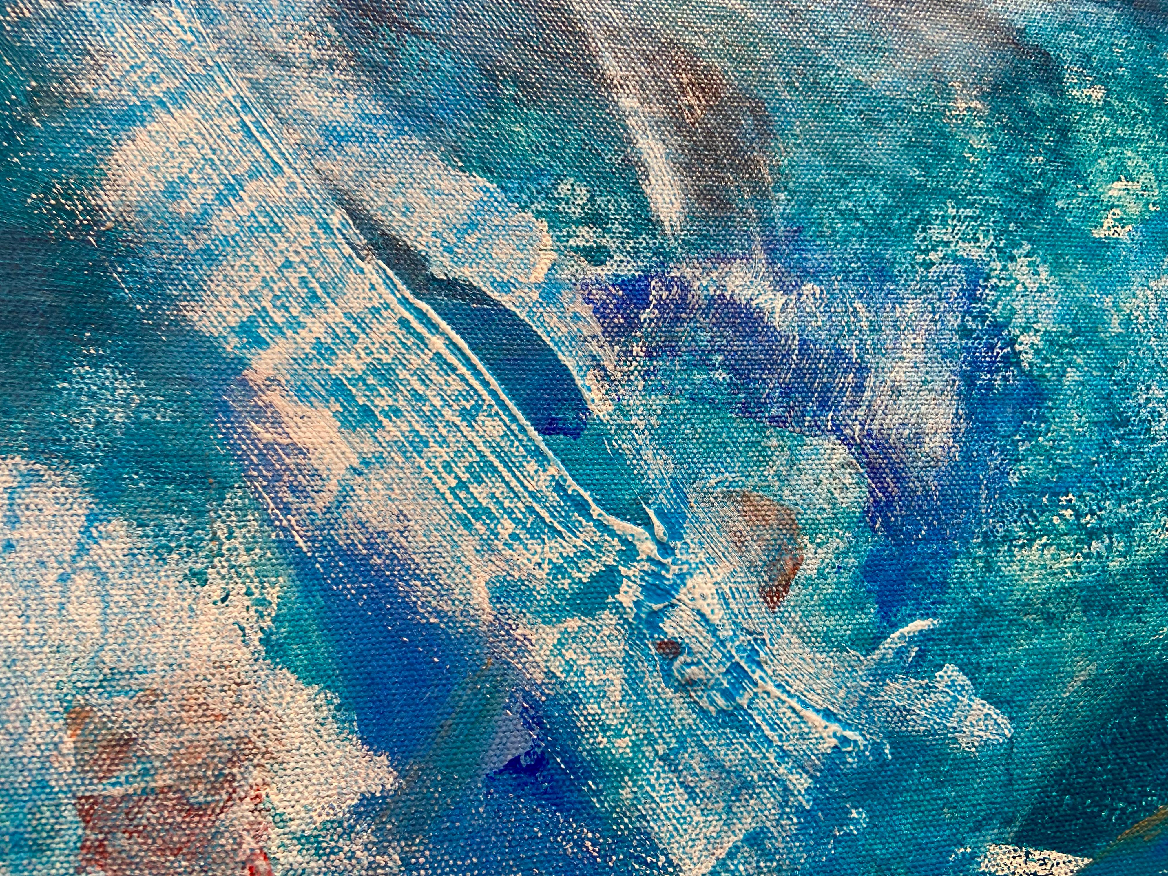 Ocean Breath, abstract extra-large painting on canvas For Sale 7