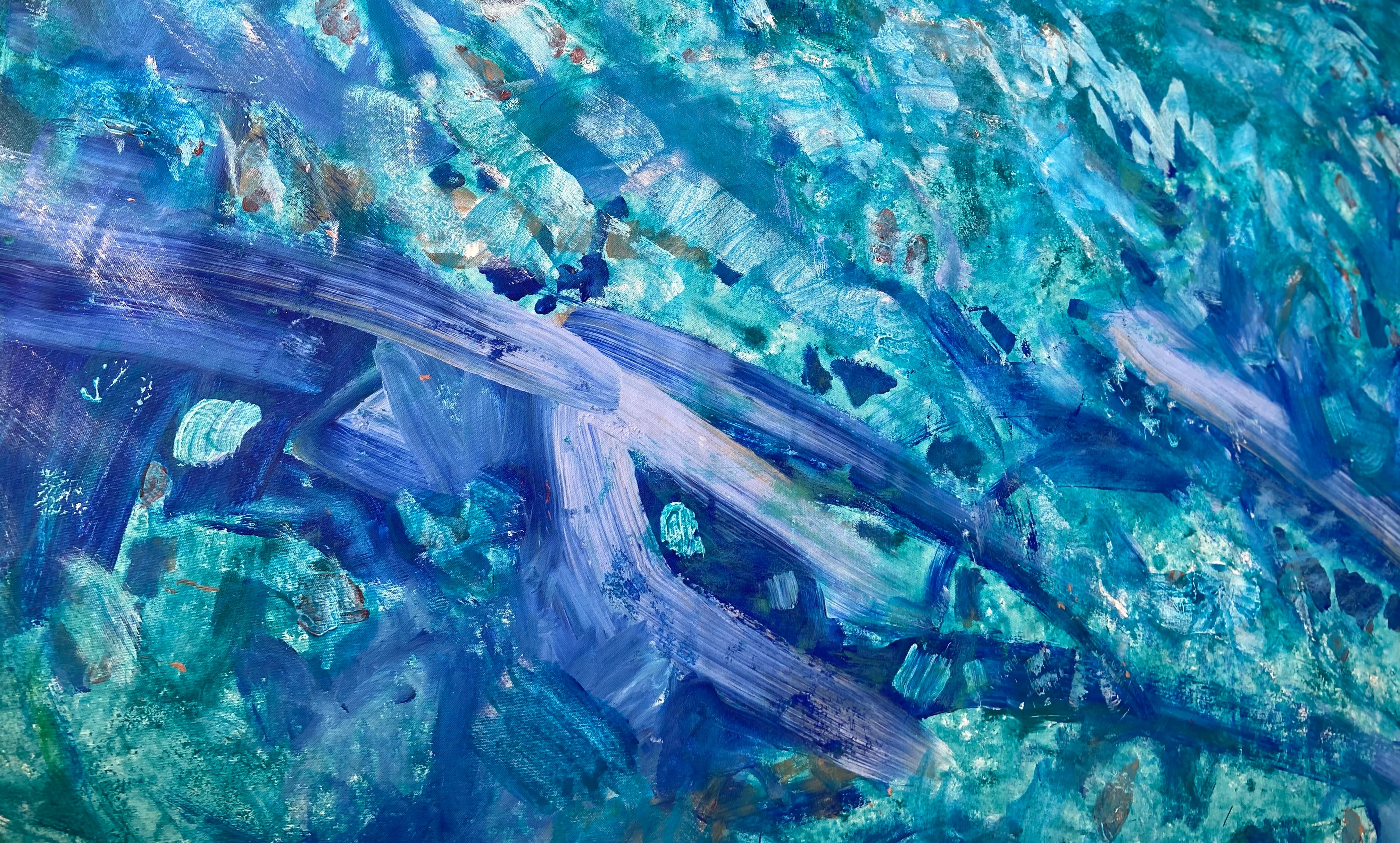 Ocean Breath, abstract extra-large painting on canvas For Sale 9