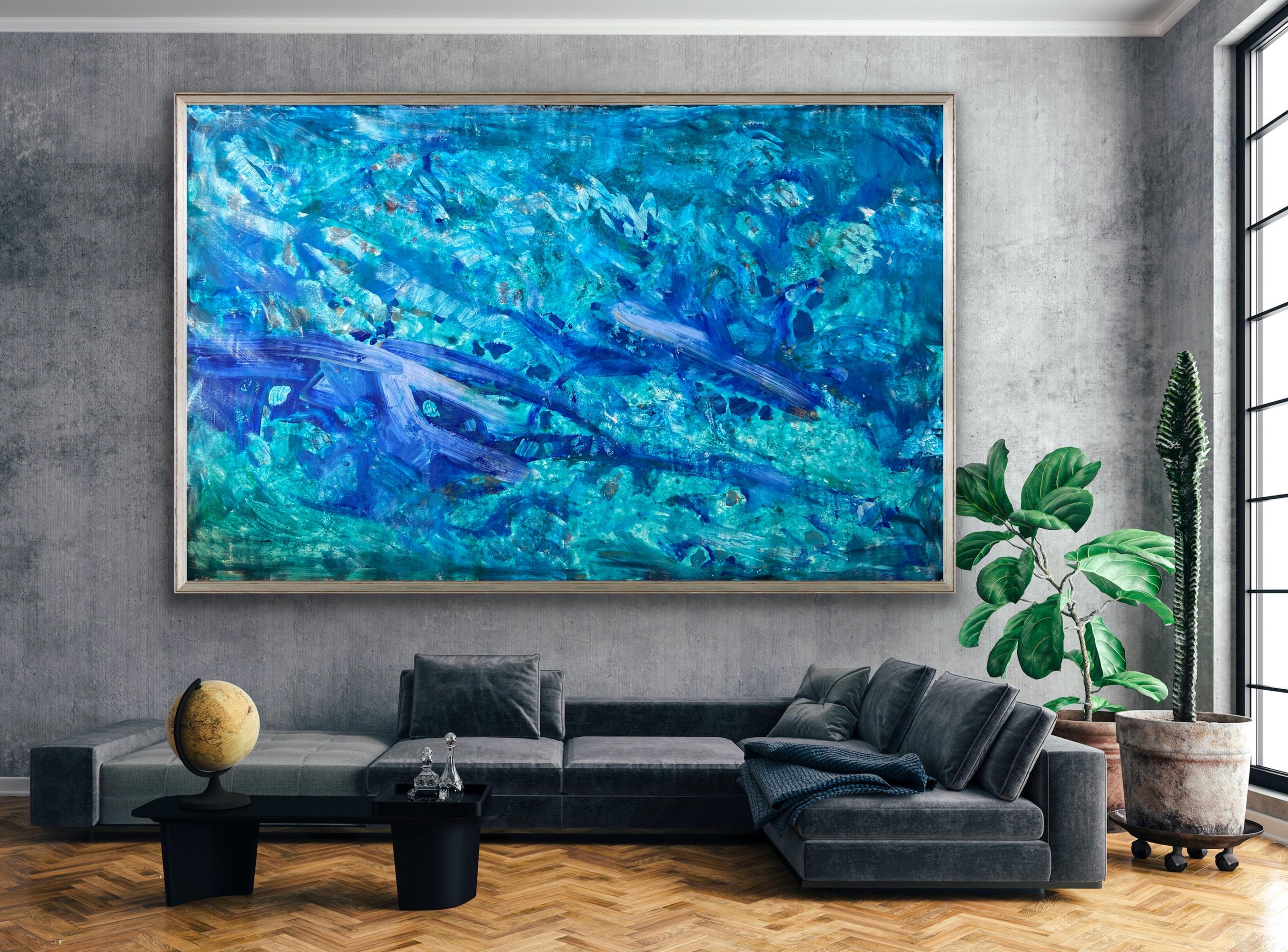 Ocean Breath, abstract extra-large painting on canvas For Sale 13