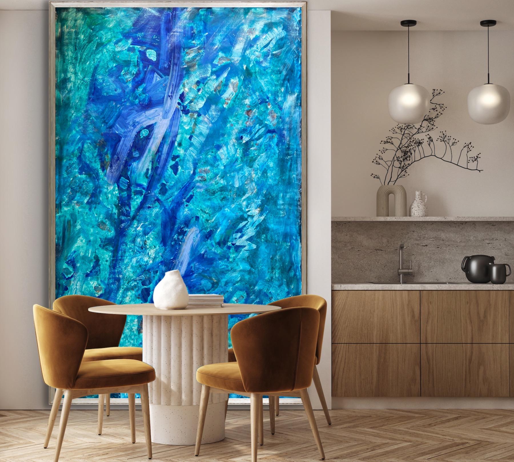 Ocean Breath, abstract extra-large painting on canvas For Sale 14