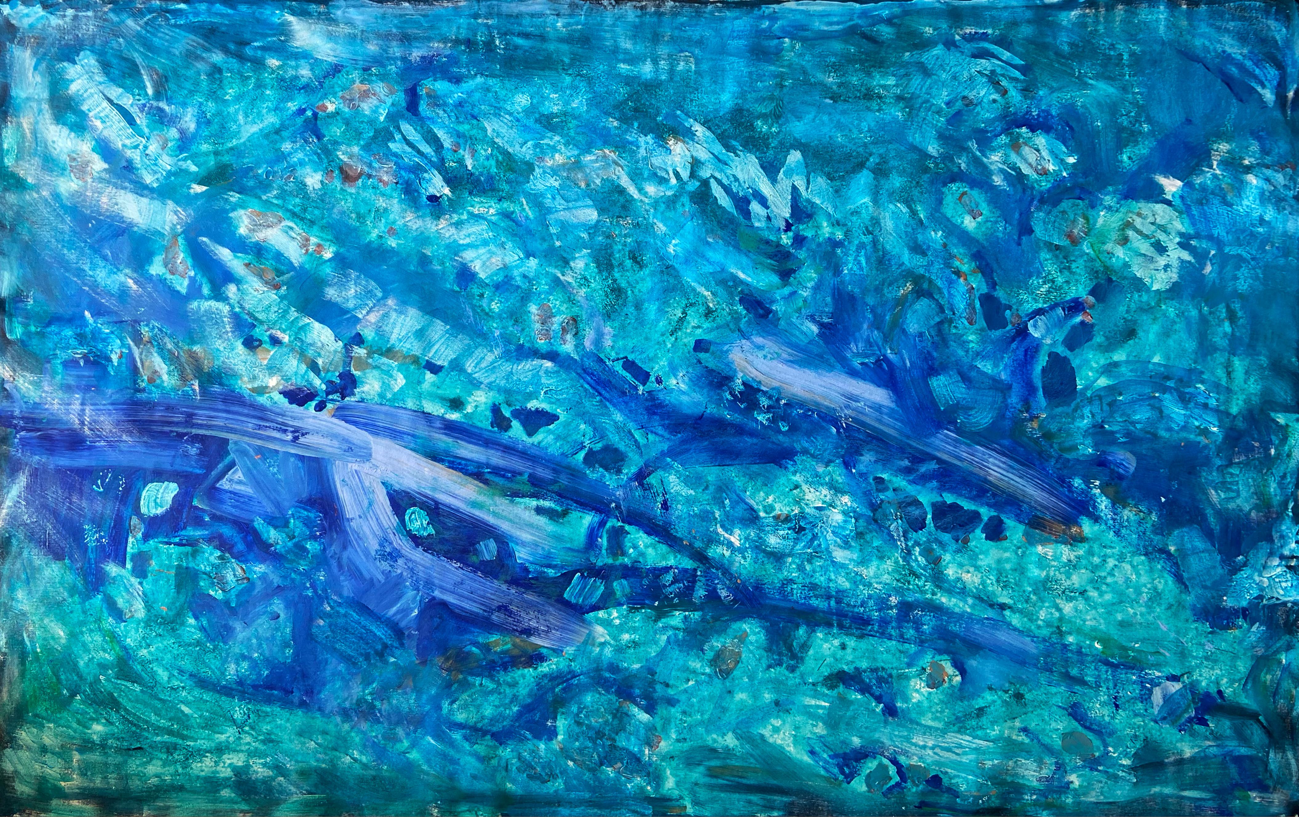 Ocean Breath, abstract extra-large painting on canvas For Sale 1