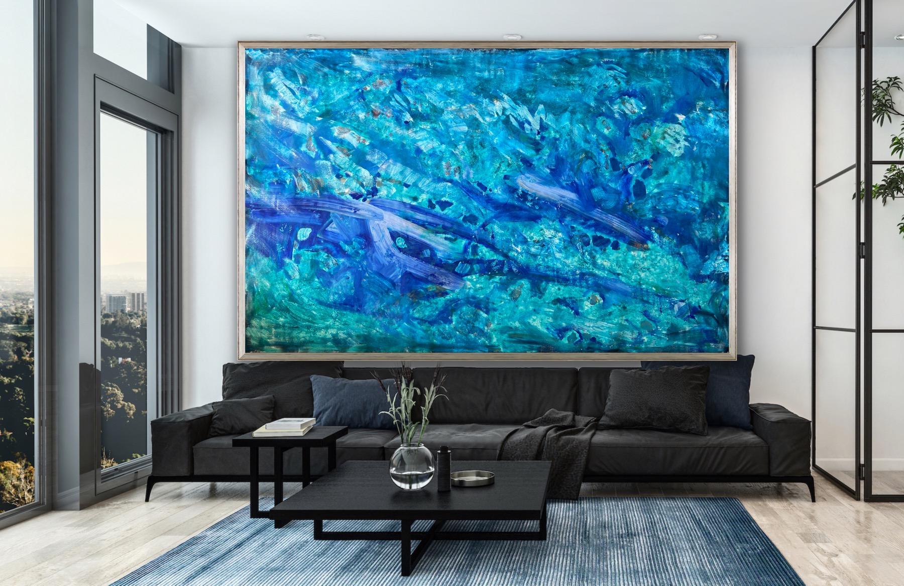 Ocean Breath, abstract extra-large painting on canvas For Sale 2