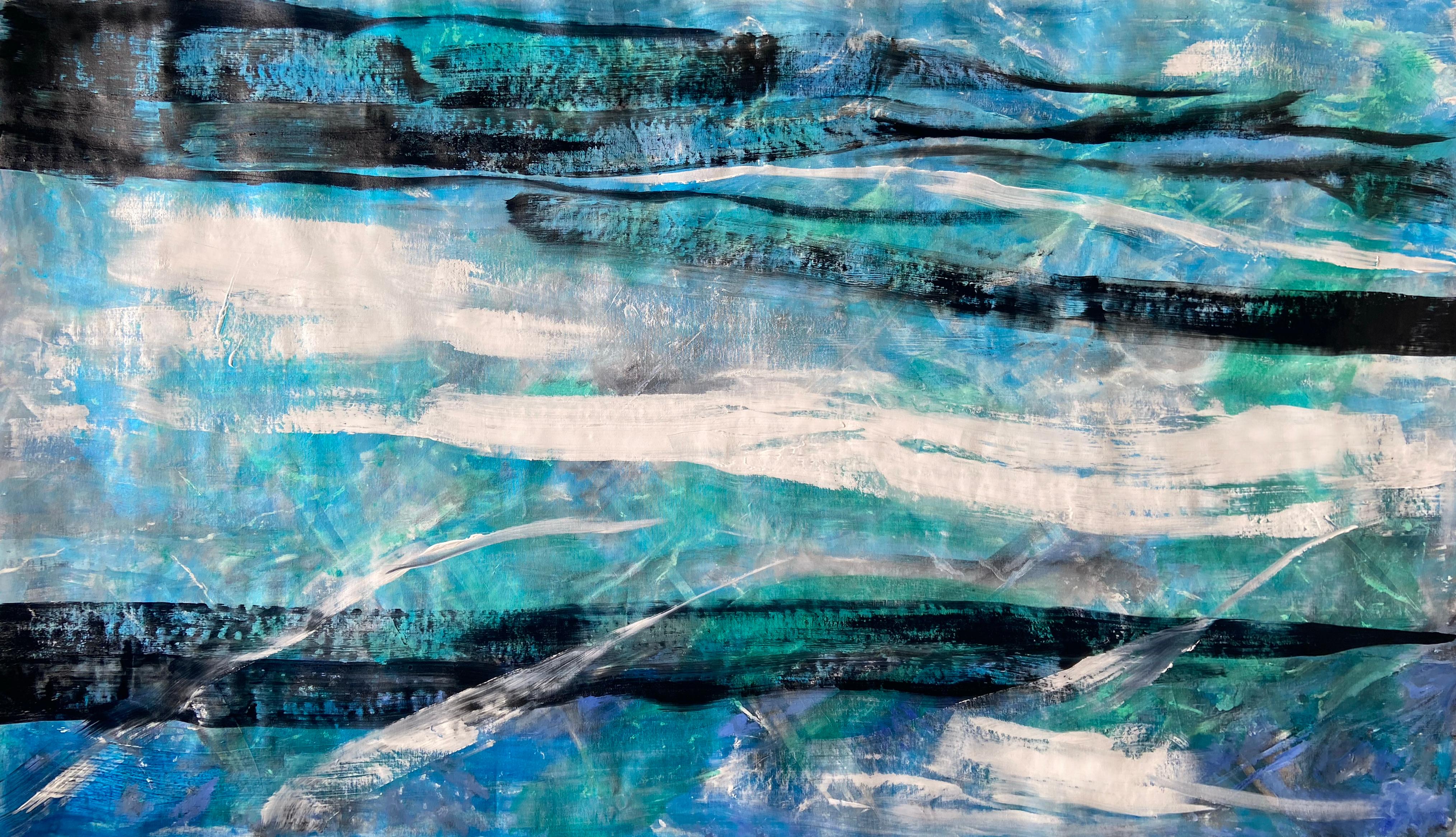 Yin and Yang, abstract painting, black and white, abstract expessionism For Sale 7