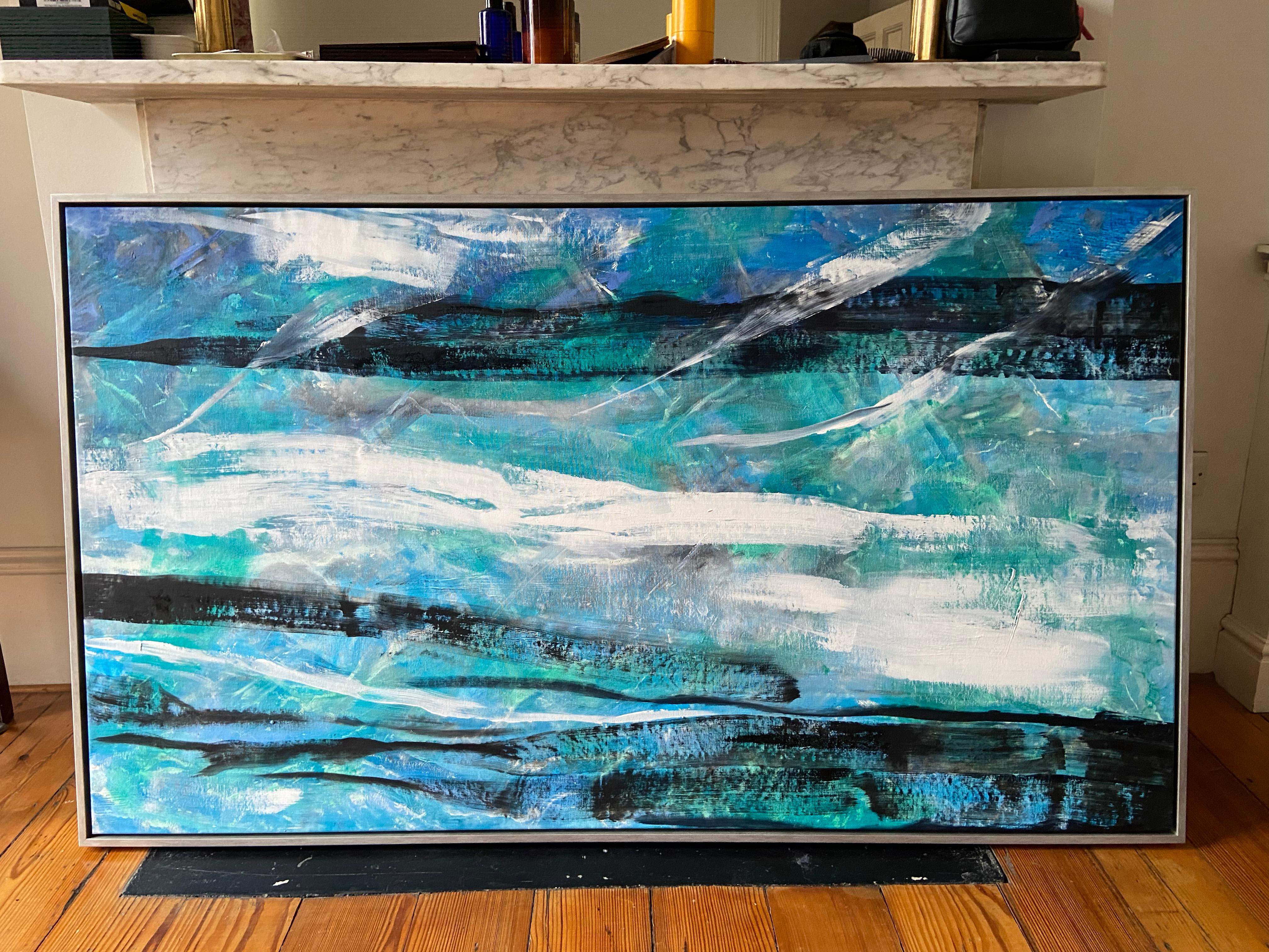 Yin and Yang, abstract painting, black and white, abstract expessionism For Sale 8