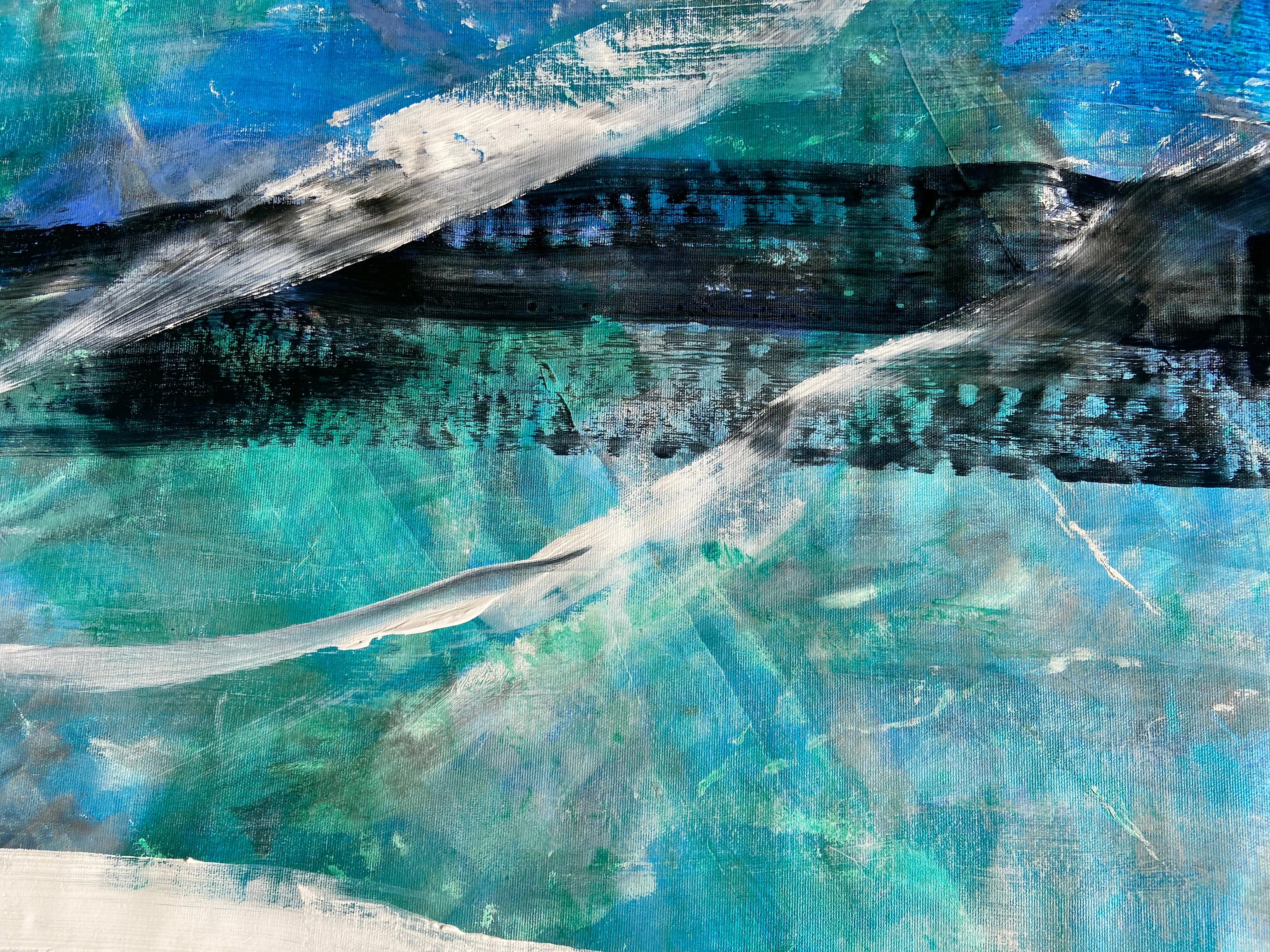 Yin and Yang, abstract painting, black and white, abstract expessionism For Sale 10