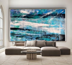 Yin and Yang, abstract painting, black and white, abstract expessionism