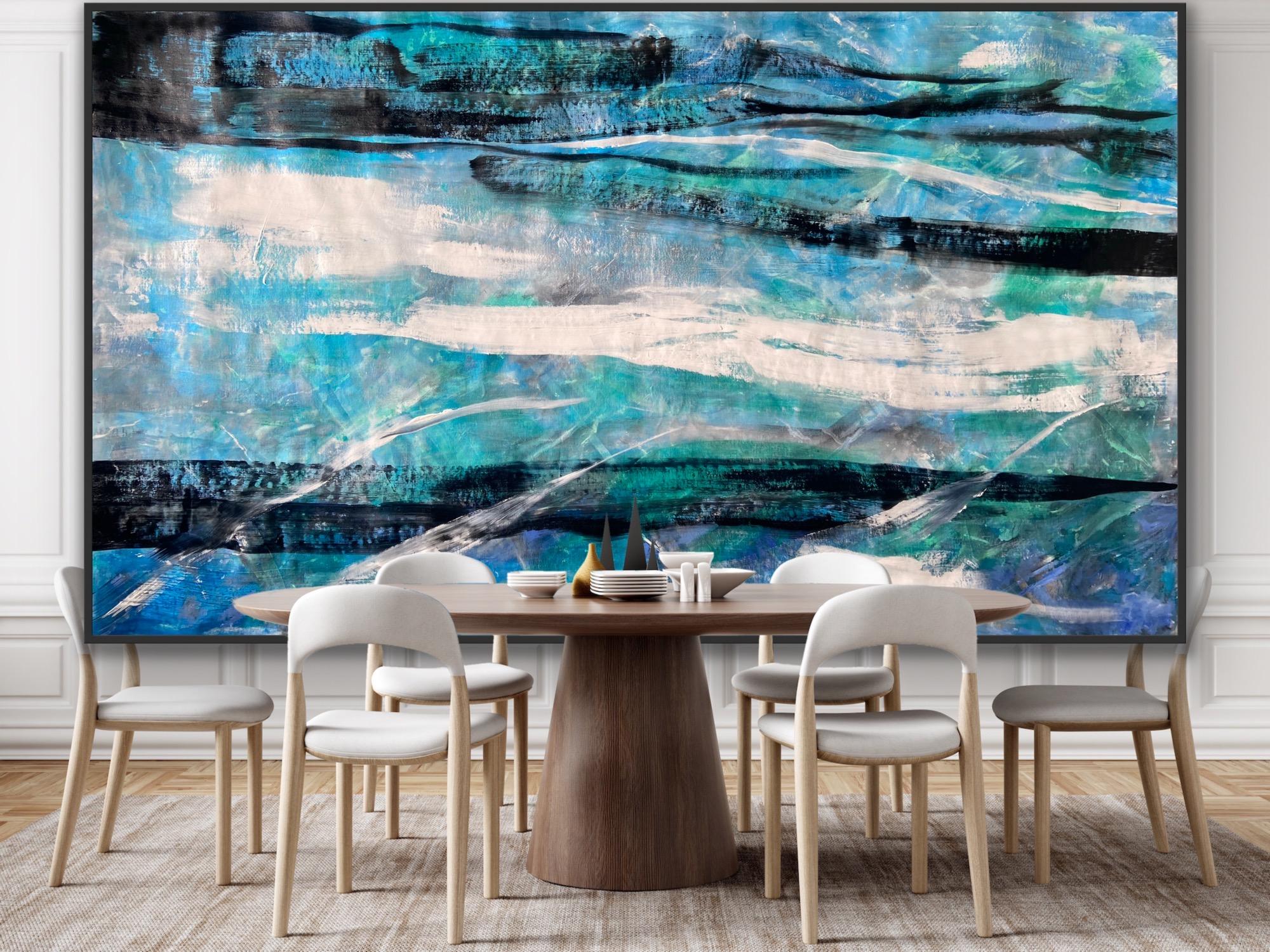 Abstract painting on canvas, blue, extra-large, XXL, large oil on canvas painting, abstract expressionism.

Katarina Joys.
Extra-large painting on canvas, 
Large painting, abstract art, abstract expressionism, XXL.

Abstract art, abstract