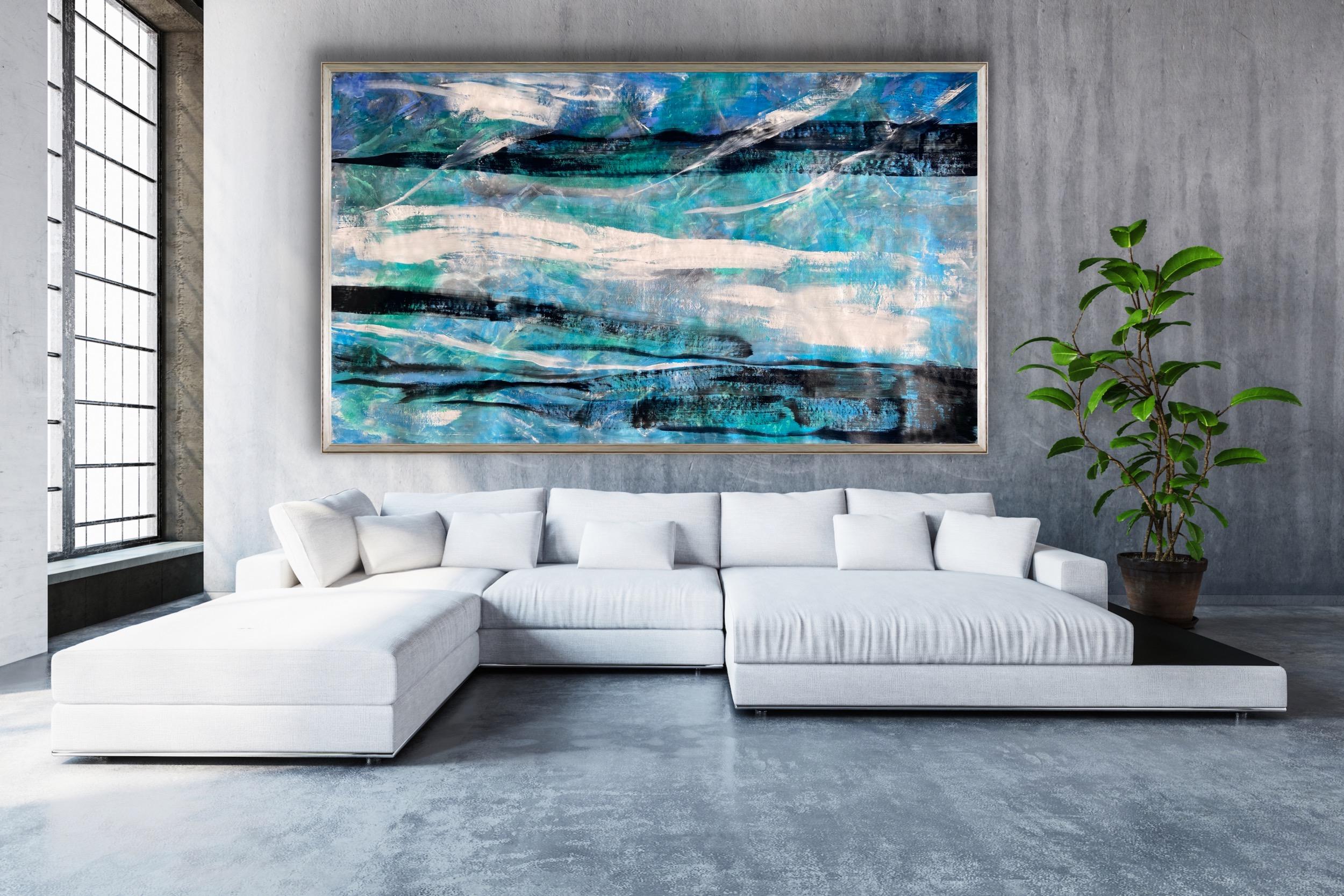 Yin and Yang, abstract painting, black and white, abstract expessionism For Sale 1