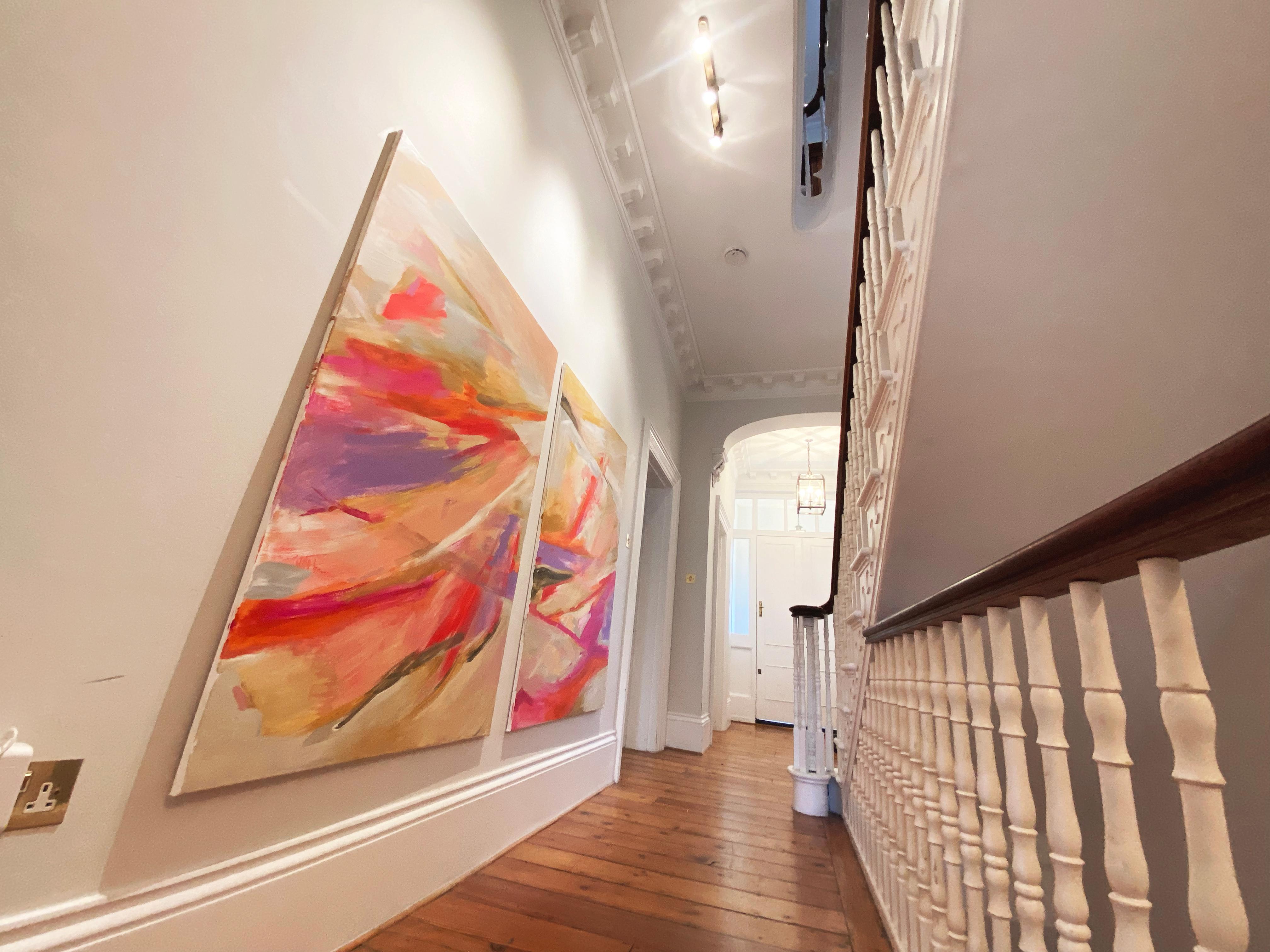 Youth, Large Contemporary abstract painting, fuchsia im Angebot 5