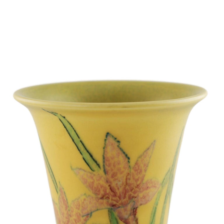Kataro Shirayamadani Signed Rookwood Pottery Vase with Floral Motif 2