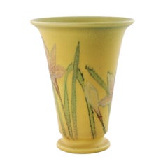 Kataro Shirayamadani Signed Rookwood Pottery Vase with Floral Motif