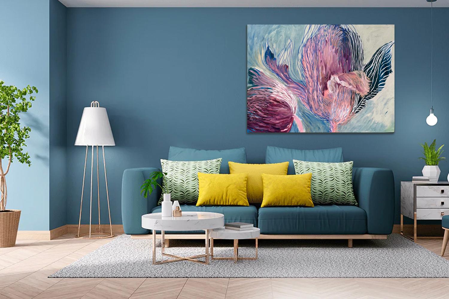 Katarzyna Swinarska - Deep Blue Love - Modern Expressive Abstract ...