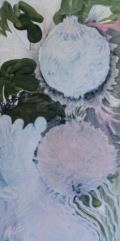 Biophilia 4  - Contemporary Figurative Nature, Plants Oil Painting, Large Format