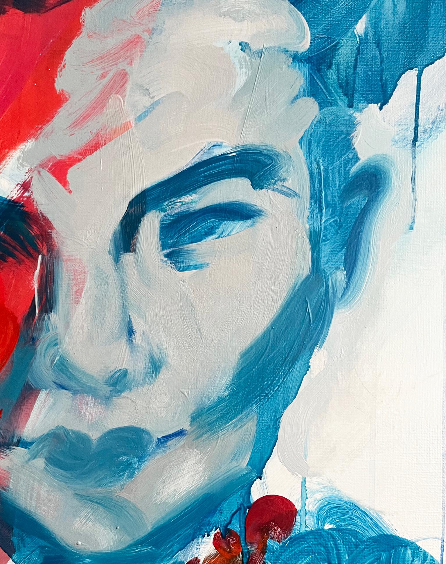  Björk 1 - Contemporary Figurative Oil Painting,  Expressive Woman Portrait For Sale 2
