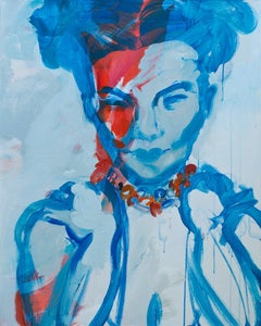  Björk 1 - Zeitgenössisches figuratives Ölgemälde,  Expressionistisches Frauenporträt