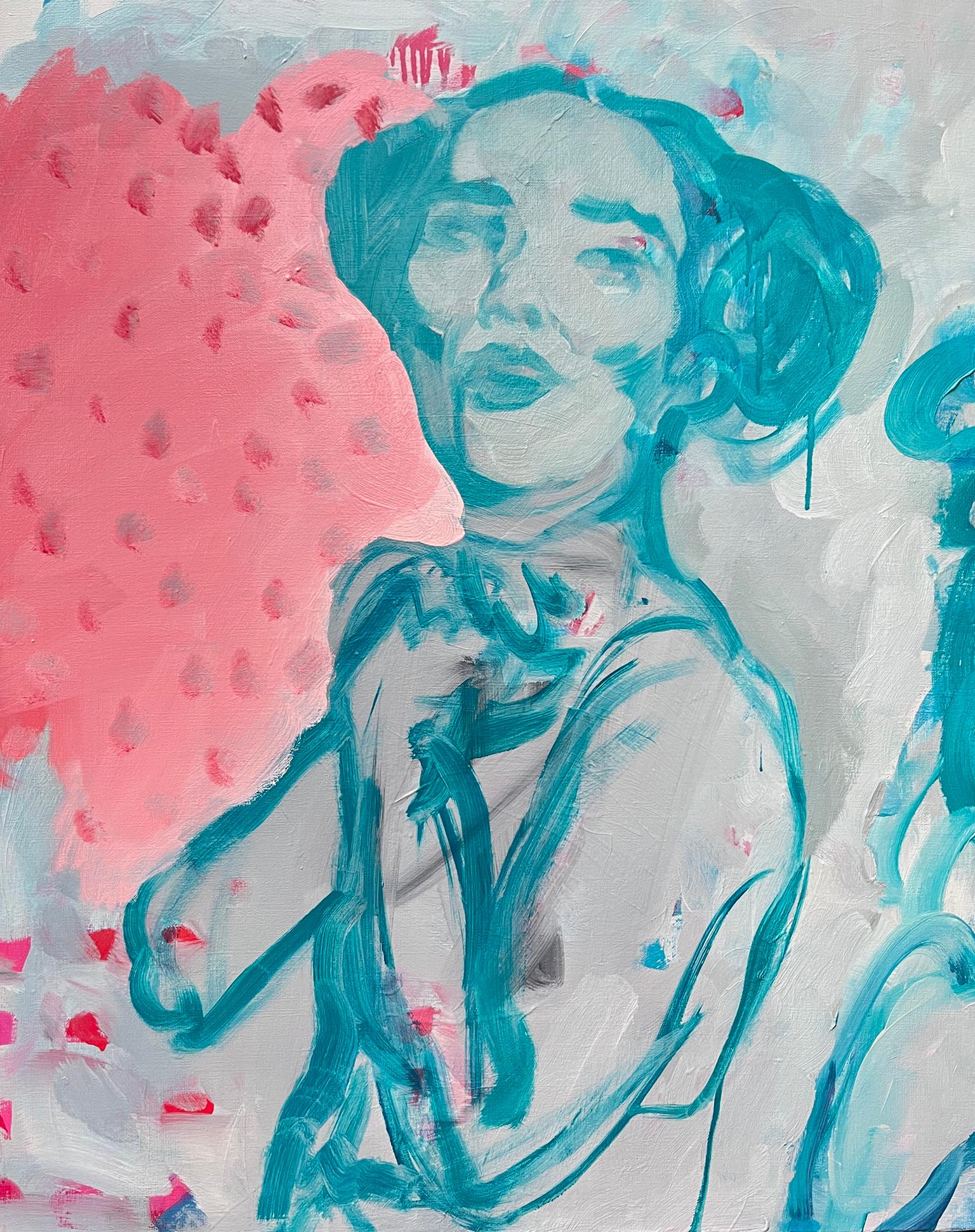 Katarzyna Swinarska Portrait Painting -  Björk 2 - Contemporary Figurative Oil Painting,  Expressive Woman Portrait
