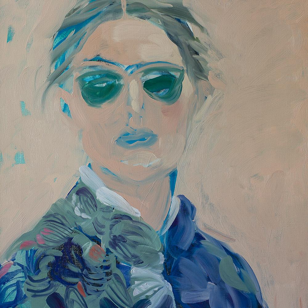 Katarzyna Swinarska Figurative Painting - The Lady - Contemporary Figurative Oil Painting,  Expressive Woman Portrait