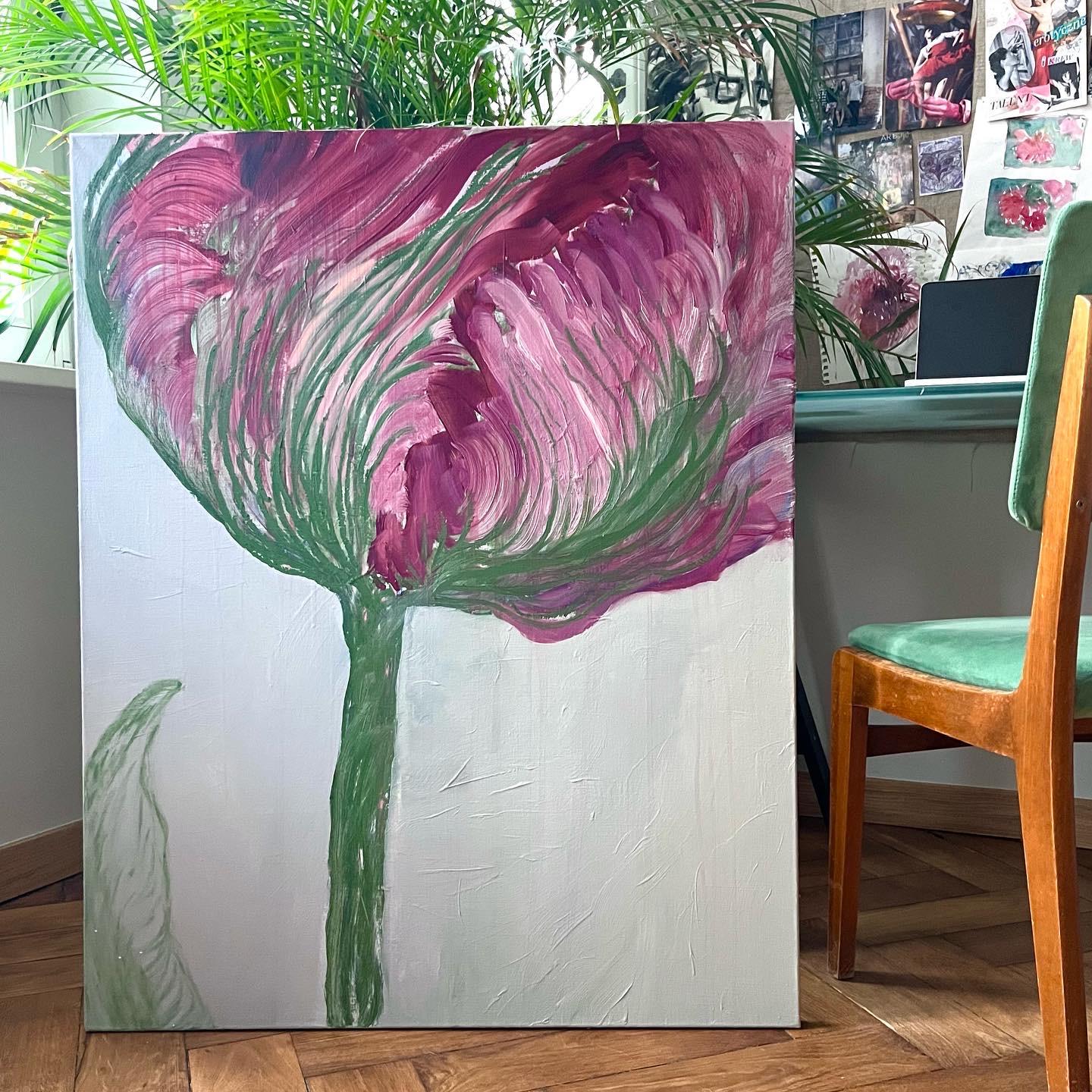 tulip painting with forks
