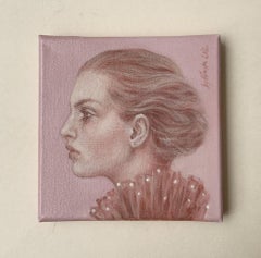 A portrait - Contemporary Figurative Oil Painting, Subtle Female, Polish artist