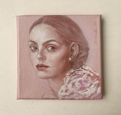 A portrait - Contemporary Figurative Oil Painting, Subtle Female, Polish artist