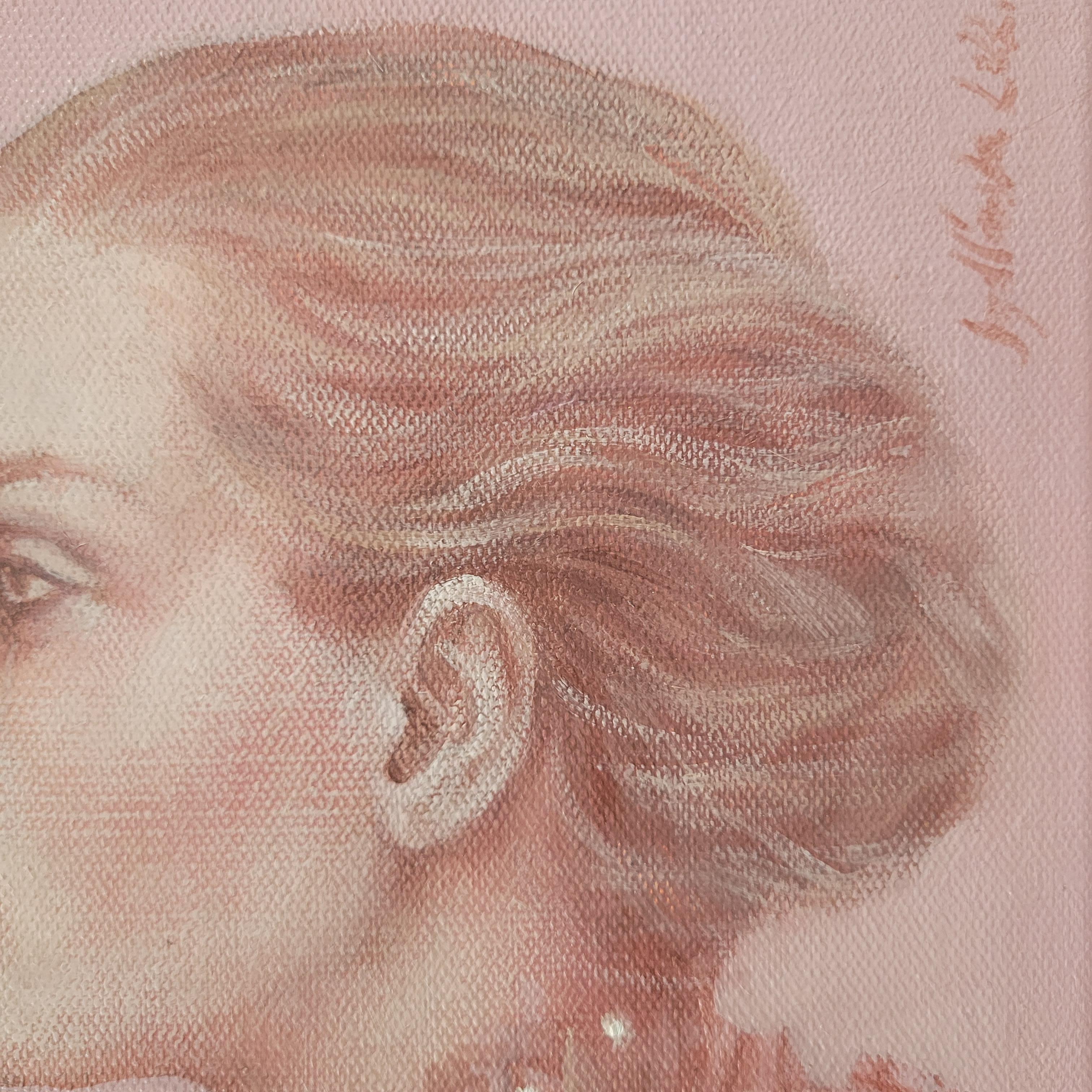Un retrato - Pintura al óleo figurativa contemporánea, Mujer sutil, artista polaca 3