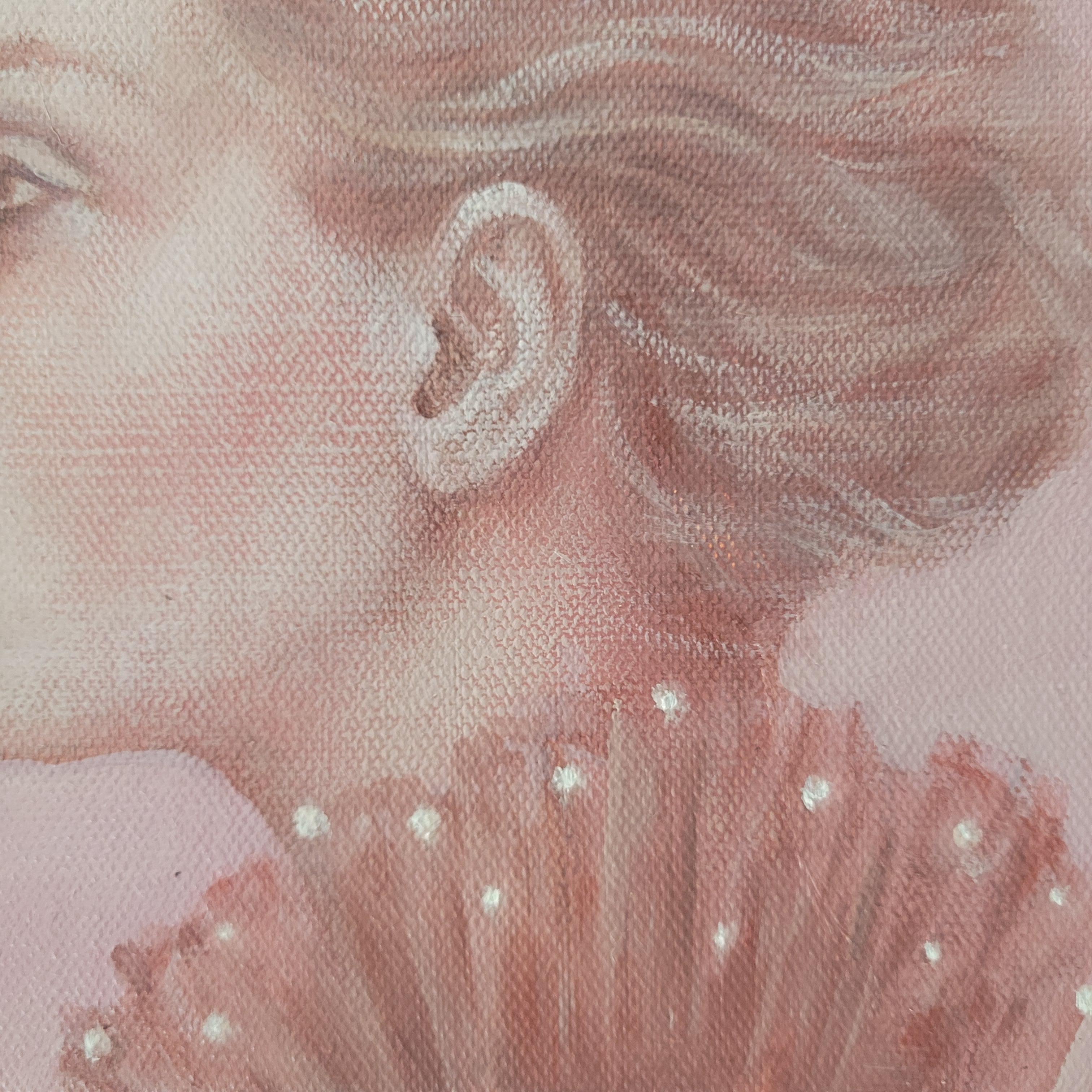 Un retrato - Pintura al óleo figurativa contemporánea, Mujer sutil, artista polaca 4