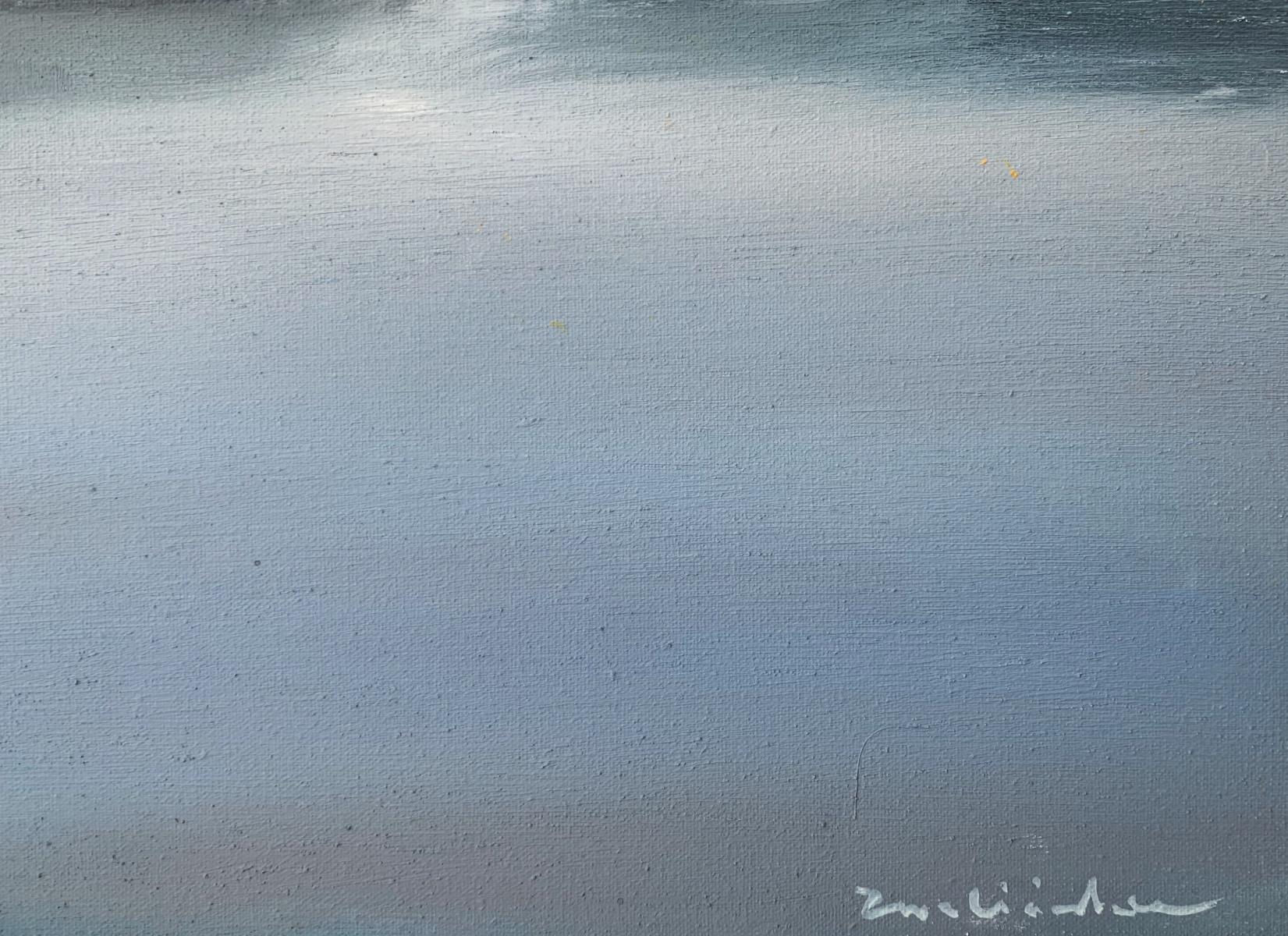 Great Blue. Contemporary Landscape Painting, Texture, Polish art For Sale 2