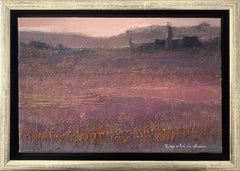 In the distance. Contemporary Landscape Painting, Texture, Polish art