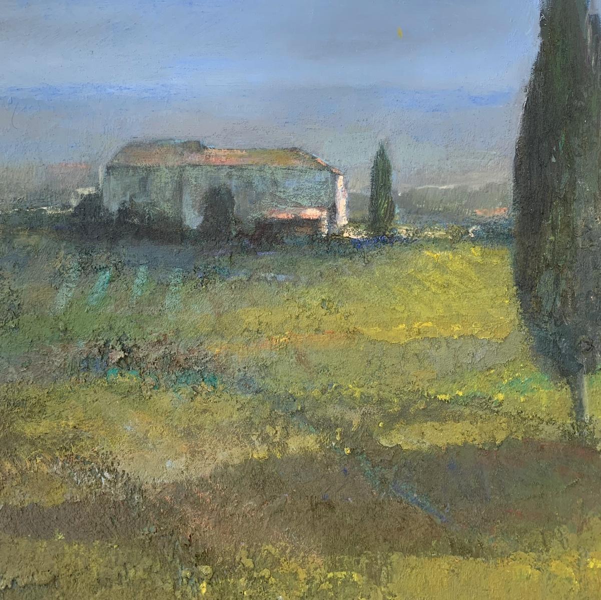 Italienische Landschaft. Zeitgenössische Landschaftsmalerei, Textur, polnische Kunst – Painting von Katarzyna Zwolińska