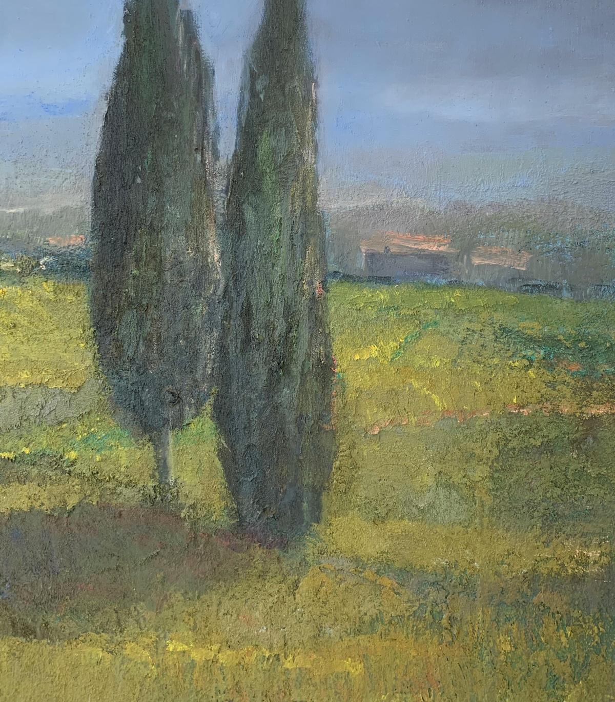 Italienische Landschaft. Zeitgenössische Landschaftsmalerei, Textur, polnische Kunst im Angebot 1