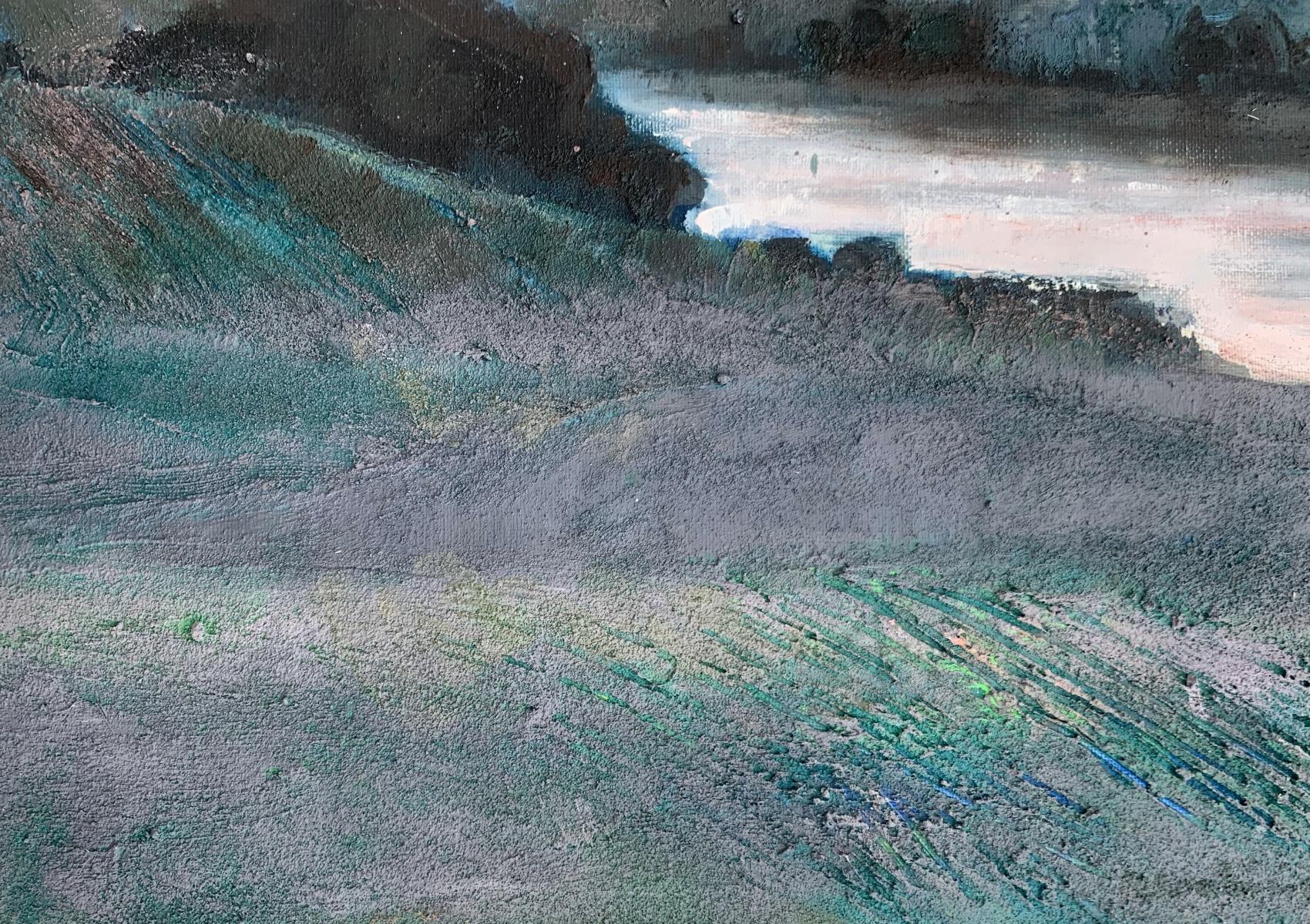 Landschaft. Zeitgenössische Landschaftsmalerei, Textur, polnische Kunst – Painting von Katarzyna Zwolińska