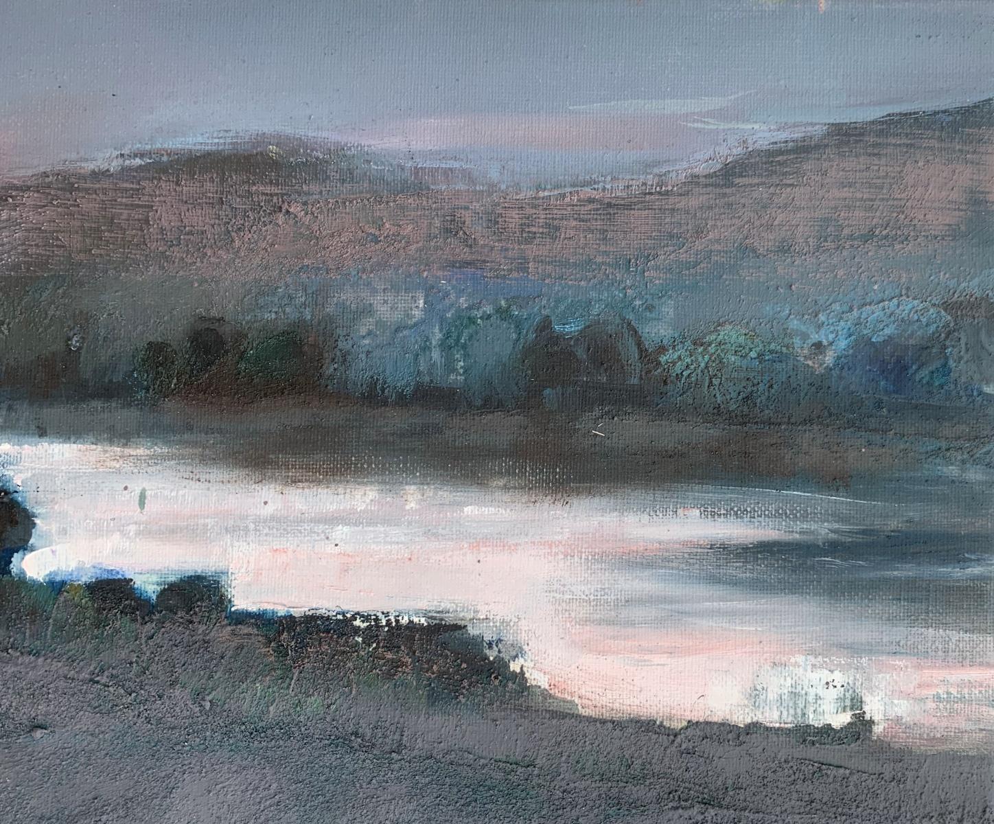 Landschaft. Zeitgenössische Landschaftsmalerei, Textur, polnische Kunst im Angebot 1