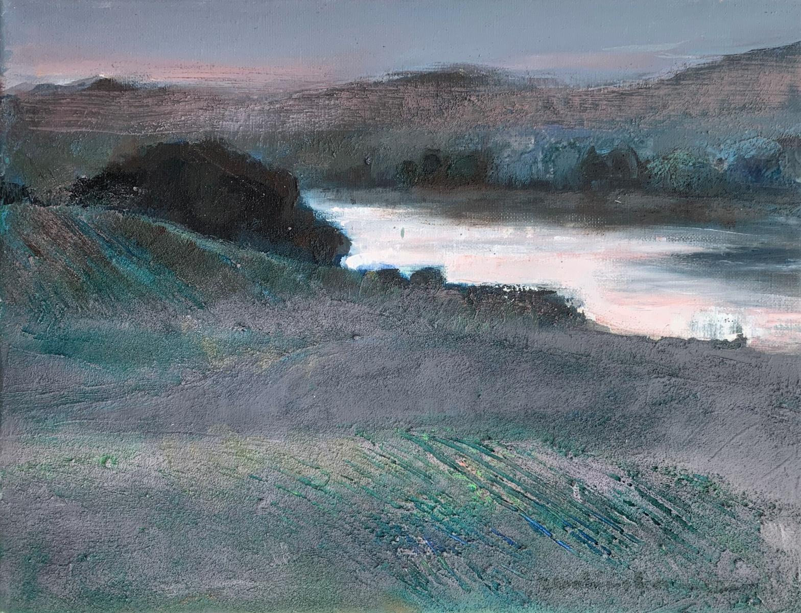 Landschaft. Zeitgenössische Landschaftsmalerei, Textur, polnische Kunst