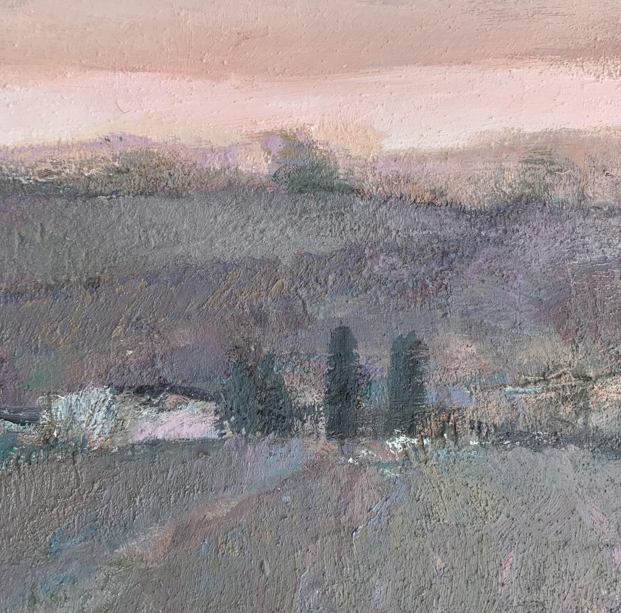 Lavender fields. Contemporary Landscape Painting, Texture, Polish art For Sale 3