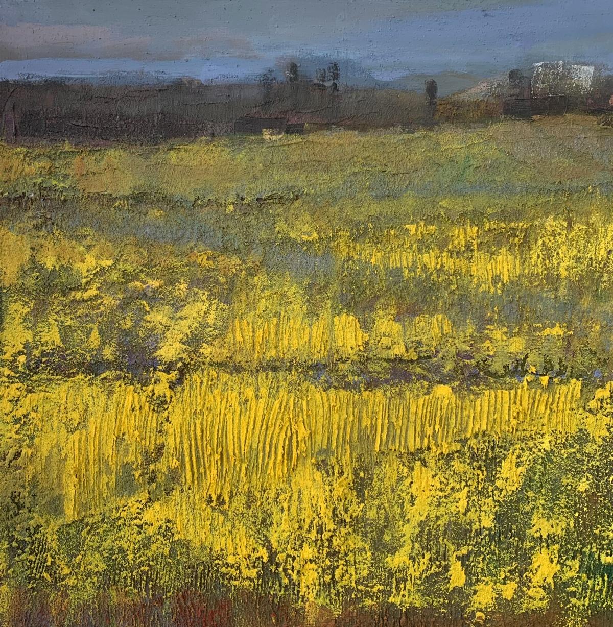 Oblęgorek III. Zeitgenössische Landschaftsmalerei, Textur, polnische Kunst – Painting von Katarzyna Zwolińska