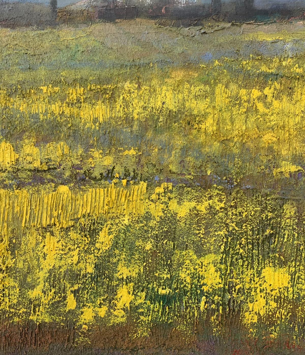 Oblęgorek III. Zeitgenössische Landschaftsmalerei, Textur, polnische Kunst (Braun), Still-Life Painting, von Katarzyna Zwolińska