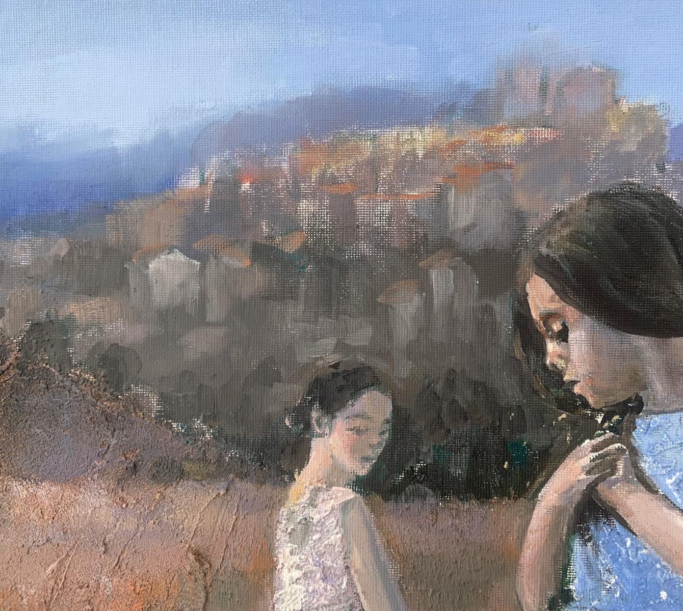 Bodegón floral figurativo contemporáneo pintado al óleo sobre lienzo por la artista polaca Katarzyna Zwolinska.  La pintura tiene textura.

Katarzyna Zwolinska es una pintora polaca, se licenció en la Escuela de Bellas Artes de Varsovia en 1997.
Se