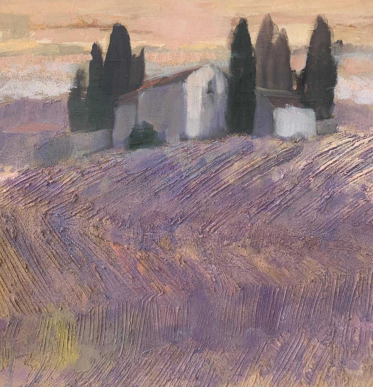 Die Toskana. Zeitgenössische Landschaftsmalerei, Textur, polnische Kunst – Painting von Katarzyna Zwolińska