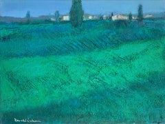 Tuscany. Contemporary Landscape Painting, Texture, Polish art