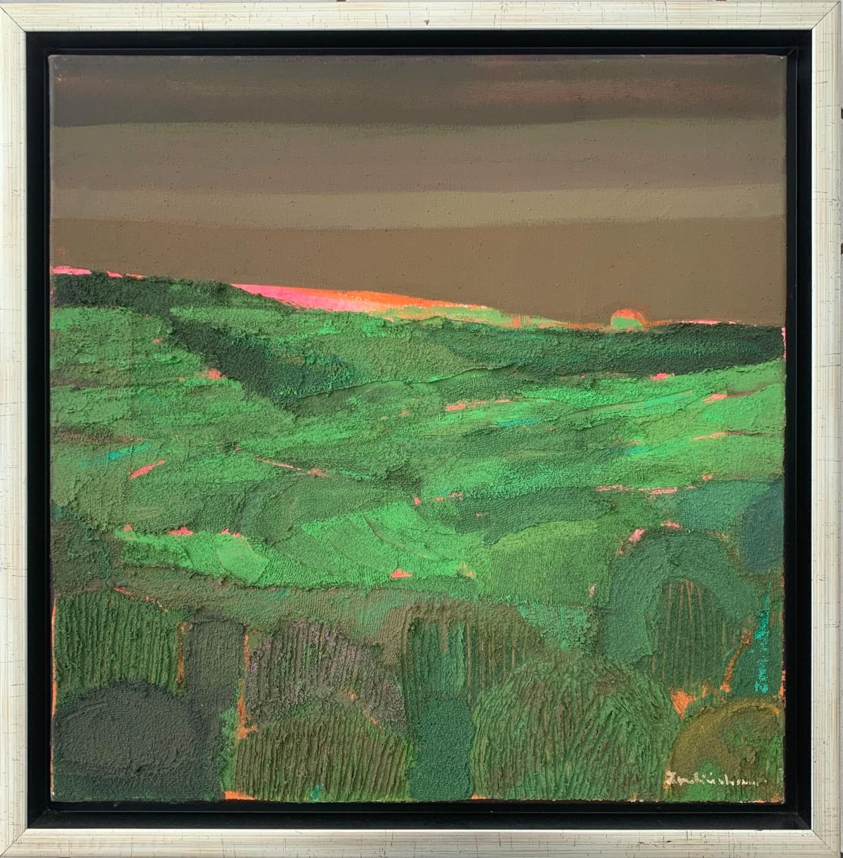 Sans titre. Peinture de paysage contemporaine, Texture, Art polonais en vente 1