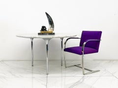 Katavalos, Littell, and Kelley 48" Dining Table, Carrara Marble, Laverne, 1960's