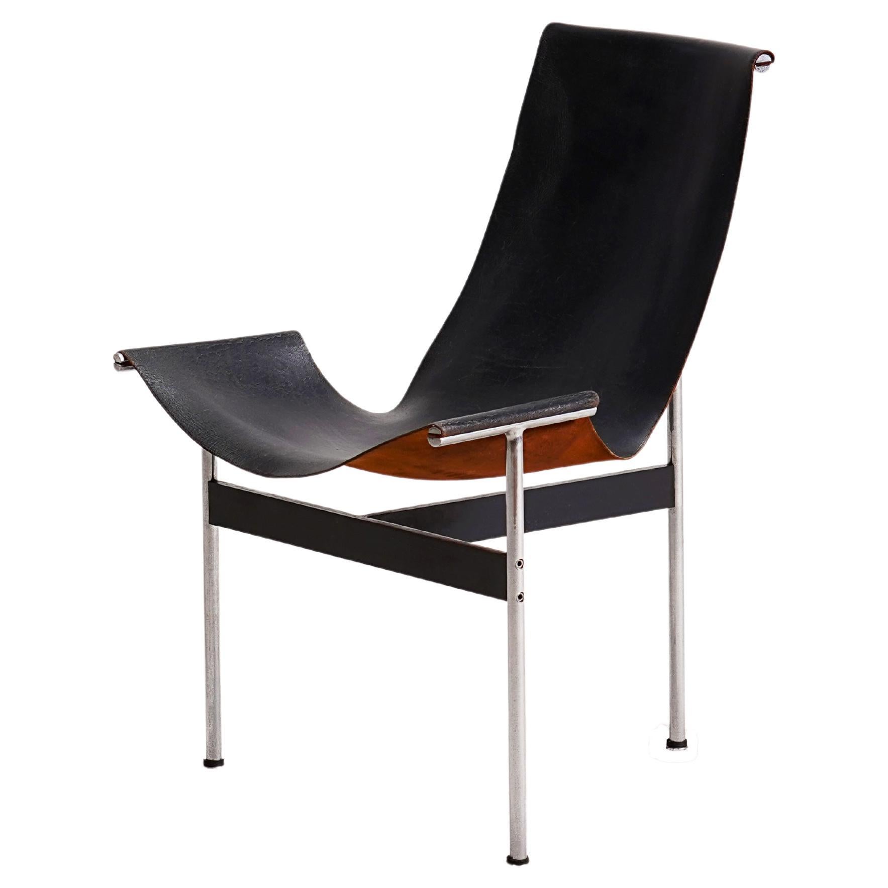 Katavolos, Kelley and Littell for Laverne, T-Chair en cuir noir en vente