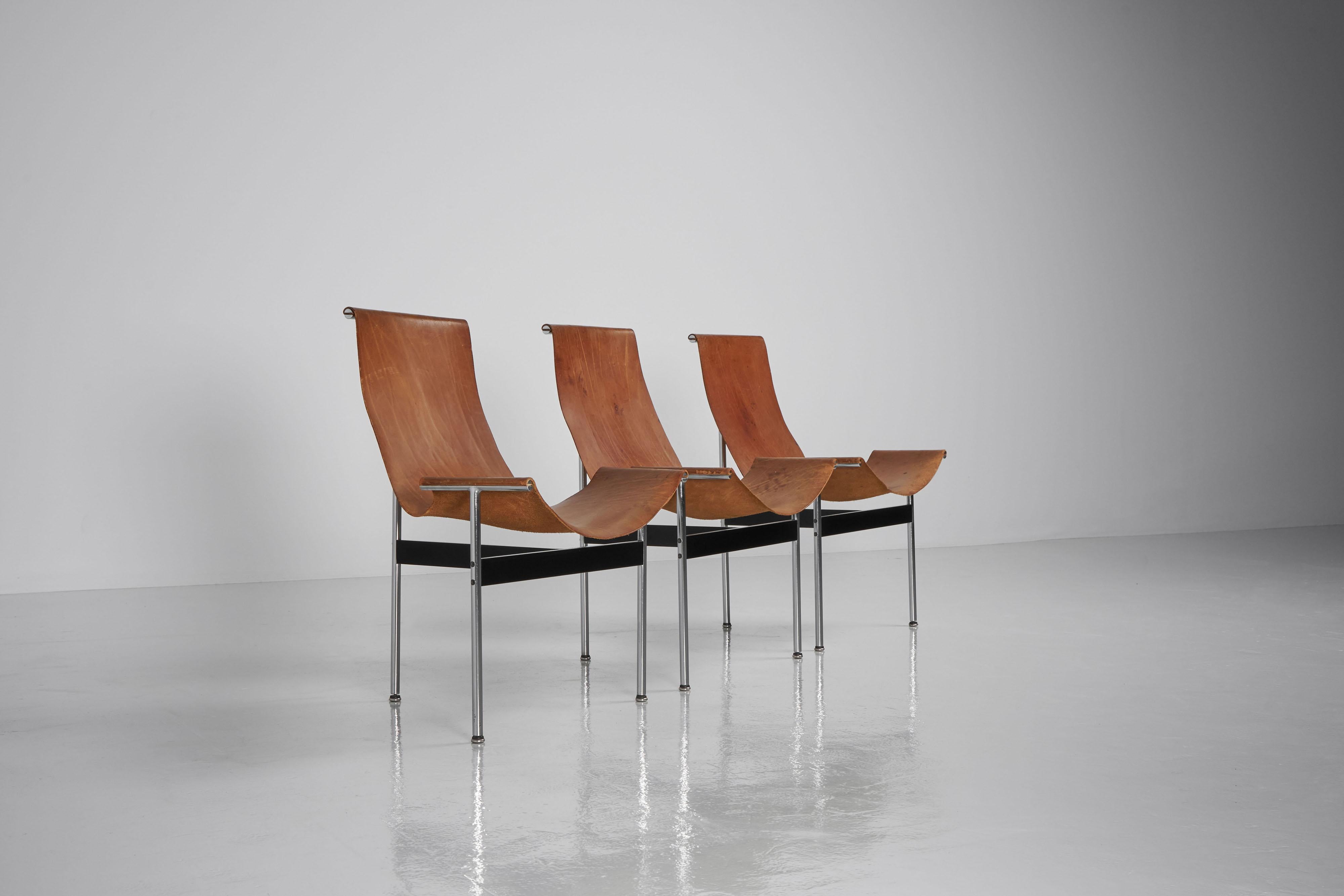 Mid-Century Modern Katavolos, Kelley and Littell T-chairs ICF de Padova Italy 1952 For Sale