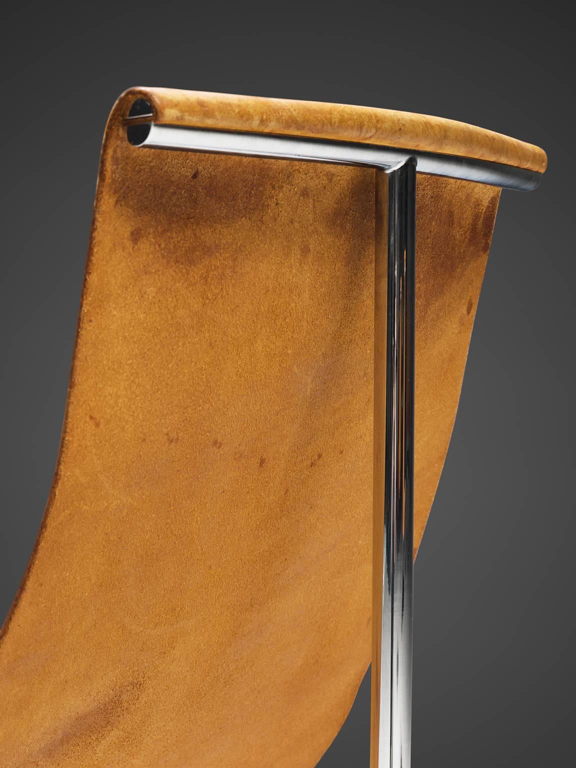 Katavolos, Kelley and Littell T-Chairs in Cognac Leather, Set of Ten 1