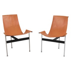 Katavolos, Kelley and Littell T-Chairs in Original Cognac Leather