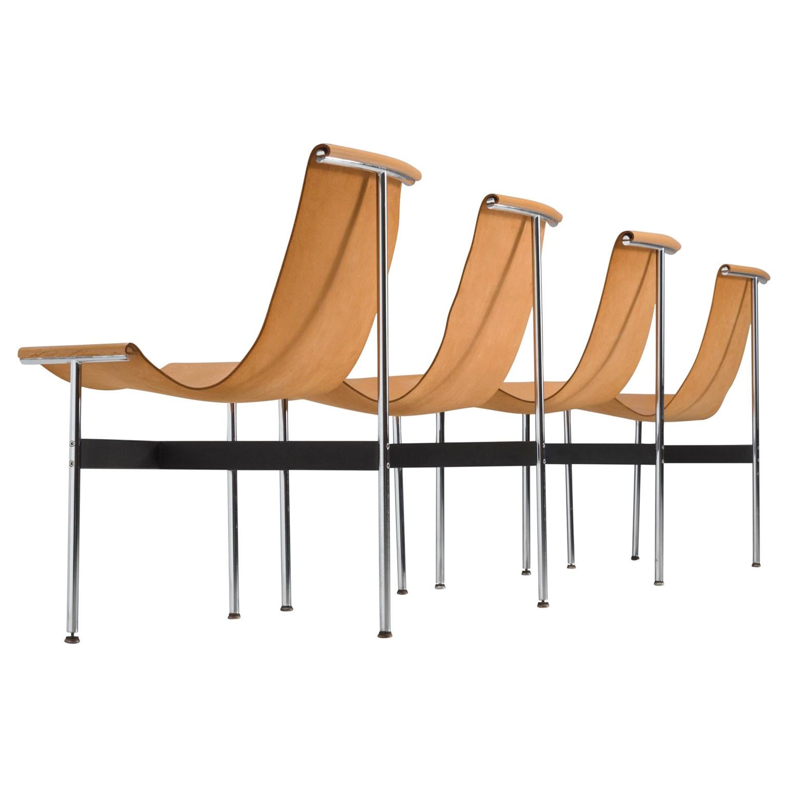 Katavolos, Kelley and Littell T-Chairs in Original Cognac Leather